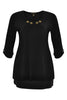 Shirt turn-up sleeves DOLCE - black  - #4