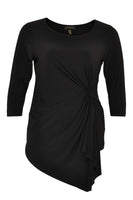 Shirt asym pointy DOLCE - black  - #1