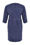 Dress zip pockets suede - blauw