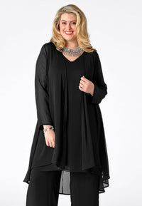 Blouse-jacket voile UNI - black - #1