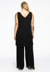 Singlet long v-neck voile UNI - black - #3