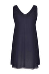 Singlet long v-neck voile UNI - blue - #2