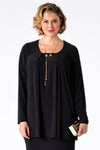 Shirt pleated necklace DOLCE - black 