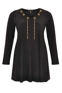 Shirt wide bot necklace DOLCE - black - #4