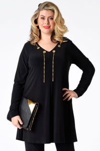 Shirt wide bot necklace DOLCE - black - #1