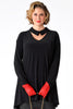 Tunic v-neck collar DOLCE - black 