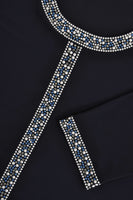 Dress beaded trim DOLCE - blue - #5