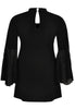 Shirt wide plissé sleeve DOLCE - black  - #3