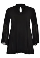 Shirt wide plissé sleeve DOLCE - black  - #4