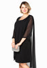 Dress voile layer DOLCE - black 