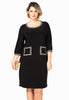 Dress strass trimmed DOLCE - black 