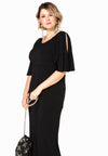 Dress long cold shoulder DOLCE - black