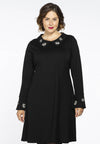 Dress beaded collar INTERLOCK - black