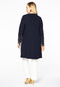 Cardi-jacket PEARLS - blue - #3