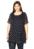 Blouse overlay DOTS - blue - #1