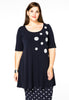 Tunic wide bottom sequin dots - blue