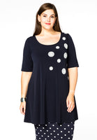 Tunic wide bottom sequin dots - blue - #1