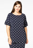 Shirt wide short sl DOTS - blue