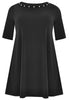 Tunic wide bottom pearls DOLCE - black  - #4