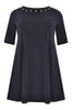 Tunic wide bottom pearls DOLCE - blue - #4