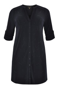 Tunic grandad col strass DOLCE - blue - #4