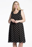 Dress sleeveless DOTS - black  - #1