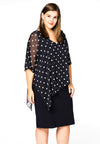 Dress voile layer DOTS - blue