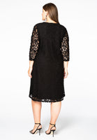 Dress puckered sleeves LACE - black - #3