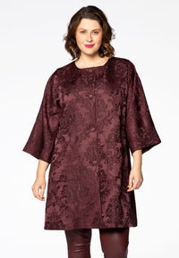 Jacket fancy jacquard - red - #1