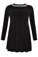 Tunic DOLCE studs wide bottom - black  - #4