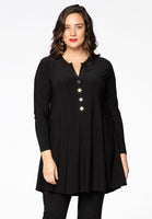 Tunic DOLCE grandad collar - black  - #1