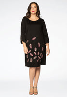 Dress INTERLOCK feather - black - #2