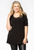 Tunic flare beaded DOLCE - black 