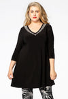 Tunic wide bottom beaded DOLCE - black
