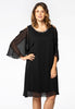 Tunic cold shoulder VOILE - black 