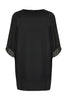 Tunic beaded cuff VOILE - black  - #4