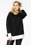 Pullover two-tone - black 