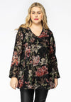 Tunic FLOWER FLOCK - black 