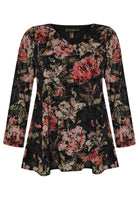 Tunic FLOWER FLOCK - black  - #4