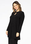 Tunic wide bottom slit DOLCE - black 