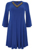 Dress frilled beaded DOLCE - blue - #4