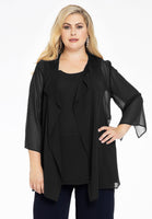 Blouse-jacket VOILE - black  - #1