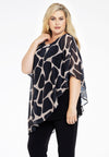 Tunic asymmetric GIRAFFE - brown