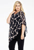 Tunic asymmetric GIRAFFE - brown