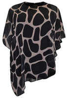 Tunic asymmetric GIRAFFE - brown - #4