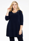 Tuniek wide bottom beads dolce - blauw