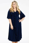 Dress centre frill DOLCE - blue