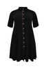 Blouse-Dress strass trim DOLCE - black  - #4