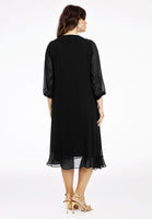 Dress ruffled VOILE - black  - #3