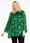 Tunic turtle neck DÉVORÉ - green